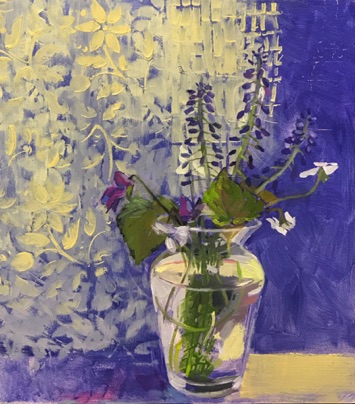 For Love of Violets 11x10 oil on panel
Available at Cove Gallery, Wellfleet, MA